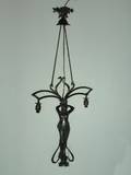 An Art Nouveau Style Figural Light Fixture
