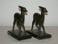 A Pair of Bronze Fawns