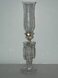A Pressed Glass Hurricane Candlestick