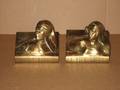 A Pair of Gilt Metal Bookends