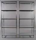Two Glass and Chrome Etageres