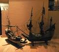 Two Wooden Models of Three Masted Ships