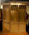 A Painted Neoclassical Style Breakfront Bookcase