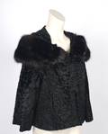 A Russian Karakul Black Cropped Coat