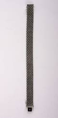 A 14 Karat White Gold Mesh Bracelet