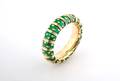 An 18 Karat Yellow Gold and Green Enamel Flexible Bracelet Schlumberger for Tiffany  Co