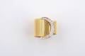 An 18 Karat Yellow Gold and Diamond Buckle Ring