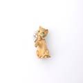 A 14 Karat Yellow Gold Cat Pin