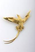 An 18 Karat Yellow Gold Bird of Paradise Pin Astwood Dickinson