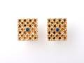 A Pair of Yellow Gold and Blue Sapphire Cufflinks