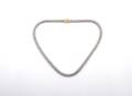 A Sterling Silver and 18 Karat Yellow Gold Woven Necklace John Hardy