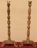 Pair of 18th Century Italian Altersticks Carved Wood