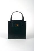 A Bulgari Black Leather Handbag