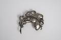 An Eisenberg Sterling Silver Rhinestone Brooch