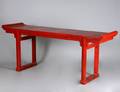 309 RED LACQUERED ALTAR TABLE