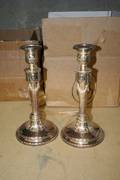 A Pair of Silverplate Candlesticks