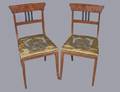 357 PAIR OF BIEDERMEIER STYLE FRUITWOOD VENEERED SIDE