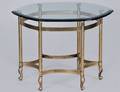 324 BRASS AND GLASS OCCASIONAL TABLE