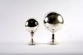 Two Mercury Glass Spheres
