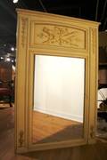 A Neoclassical Style Painted and Parcel Gilt Mirror