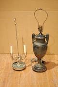 A Neoclassical Style Two Handled Urn Form Lamp