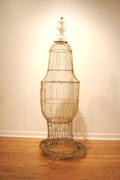 A Victorian Painted Wire Birdcage