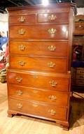 A Georgian Style Mahogany Chest on Chest Baker