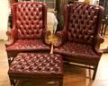 A Pair of Georgian Style Wingback Arm Chairs