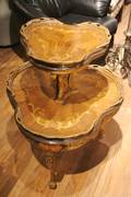 A Louis XV Style Two Tiered Inlaid Table