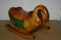 A Carved Swan Wood Form Rocker