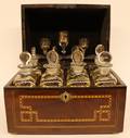Regency Satinwood Inlaid Spirit Box fitted w Gilt Deco