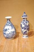 Two Chinese Blue and White Porcelain Articles