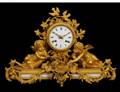 145 LOUIS XV STYLE GILT BRONZE MANTEL CLOCK