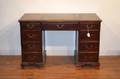 A Georgian Style Mahogany Double Pedestal Desk