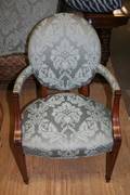 A Hepplewhite Style Upholstered Armchair