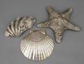 326 GROUP OF THREE SILVER CLAD SEA ARTICLES