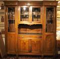 A Continental Etched Glass Breakfront Cabinet