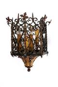 A Painted Iron Hanging Four Light Lantern
