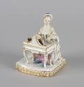 A Meissen Porcelain Figure of Hearing from the Five Senses series after the model by Johann Carl Schoenheit