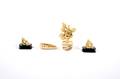 A Group of Four Chinese Carved Ivory Articles