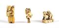 A Group of Three Japanese Ivory Netsuke