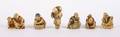 A Group of Six Japanese Ivory Netsuke