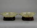 473 VERY FINE PAIR OF CELADON JADE DISHES