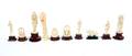 A Group of Ten Indian Carved Ivory and Bone Figures