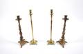 Two Pairs of Brass Candlesticks