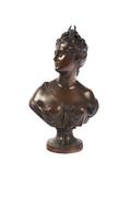 A Bronze Bust of Diana after Jean Antoine Houdon