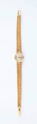 A Ladys 14 Karat Yellow Gold Wristwatch Rolex