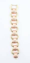 A 14 Karat Yellow and Rose Gold Bracelet