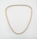 A 14 Karat Yellow and White Gold Link Necklace Italian