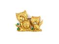 A Yellow Gold Diamond and Emerald Brooch